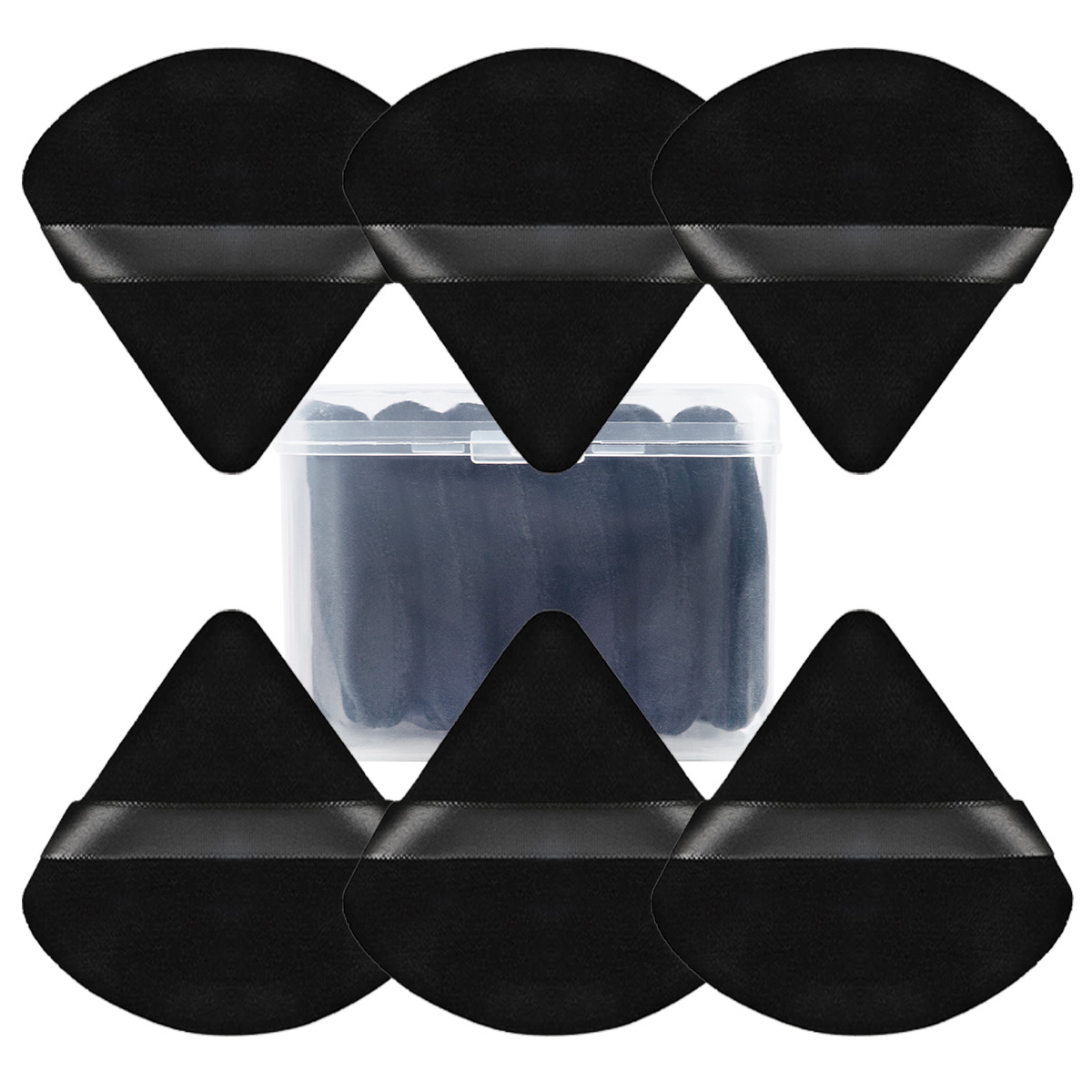 Fábrica de Zhuoerya triangular esponja de cristal polvo de polvo de floquete de maquillaje mayorista polvo de floquete de maquillaje personalizado