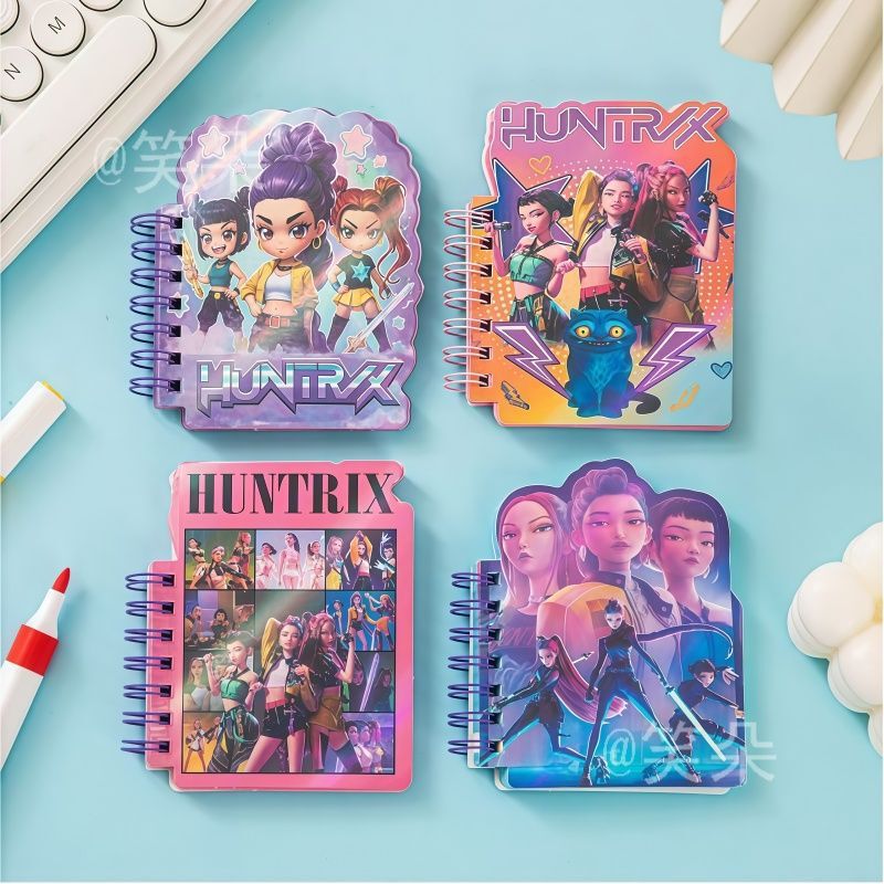 Hunter Witch Group A7 Special-Shaped Coil Notebook Anime Popular Cartoon Cute K-Pop Rumi Color Page Lined Notebook