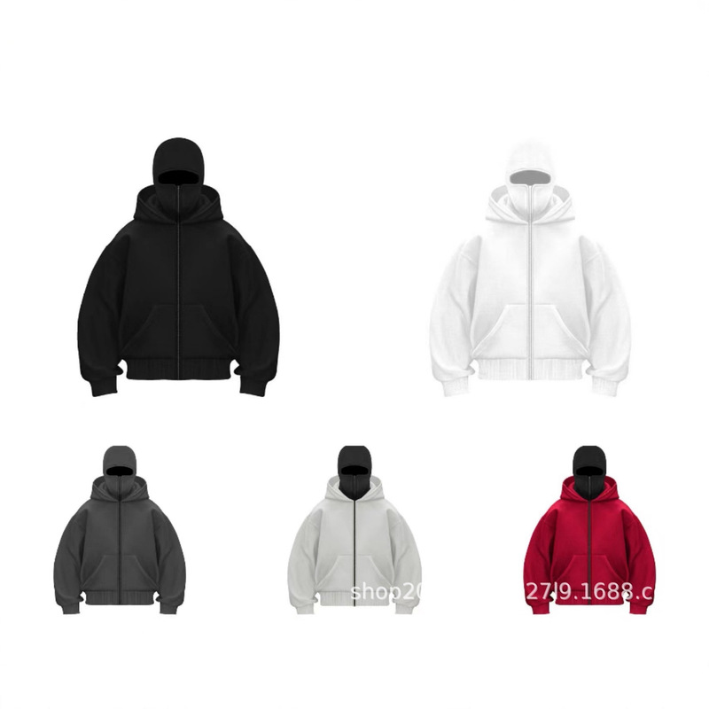 Cross-Border Spring and Autumn New Style Unique Design Double-Layer Hooded Zipper Sweatshirt Jacket Loose Street Style for Men and Women Couples Cross-Border Spring and Autumn New Style Unique Design Double-Layer Hooded Zipper Sweatshirt Jacket Loose Street Style for Men and Women Couples