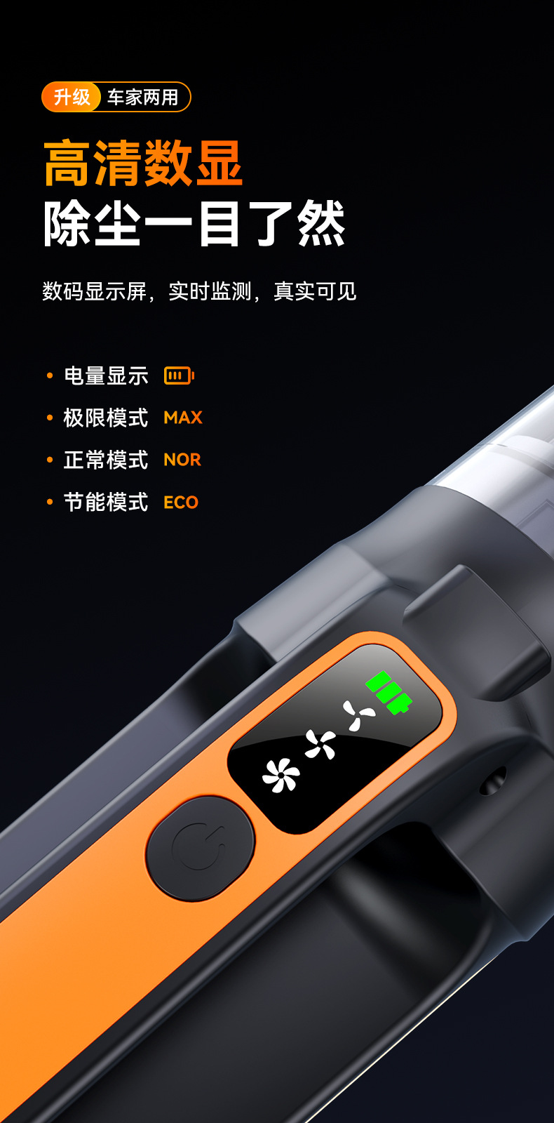 New Foreign Trade Model Car Vacuum Cleaner with Super Powerful Suction, Handheld Small Wireless Vacuum Cleaner for Car and Home Use