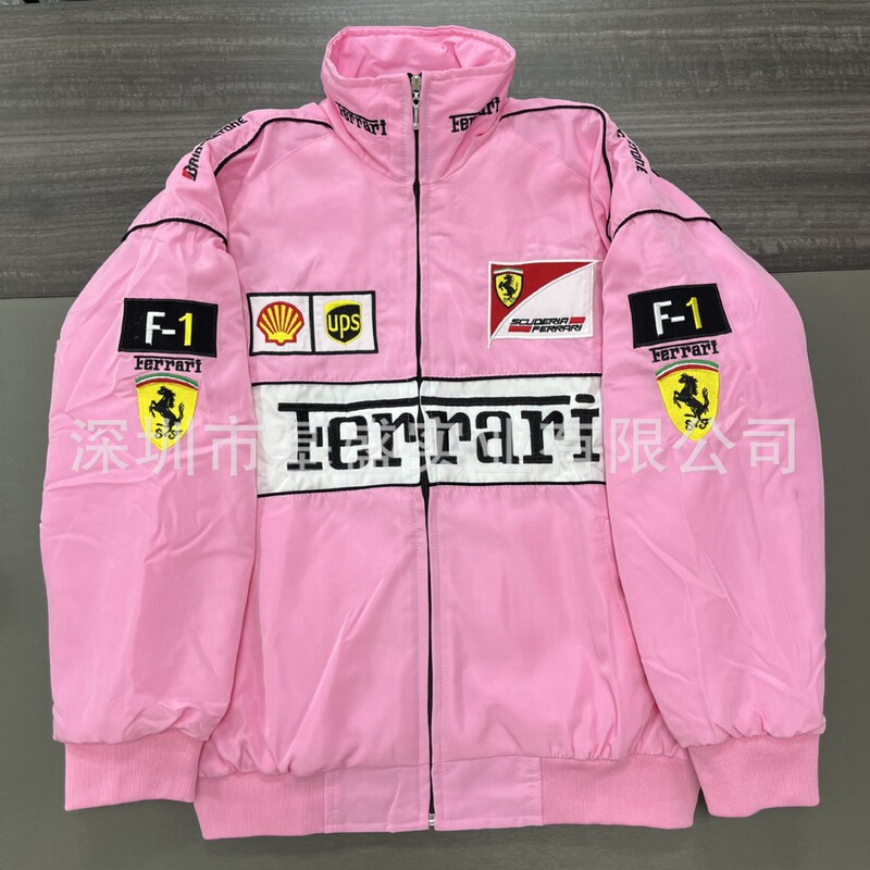 F1 Racing Suit Embroidered Jacket European and American Style Retro Motorcycle Cycling Baseball Uniform Flight Suit Jacket Supports Customization F1 Racing Suit Embroidered Jacket European and American Style Retro Motorcycle Cycling Baseball Uniform Flight Suit Jacket Supports Customization