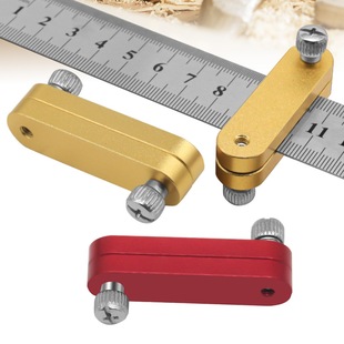 Steel ruler limit adjustment positioning block woodworking scribing locator ruler Scriber steel ruler ruler locator