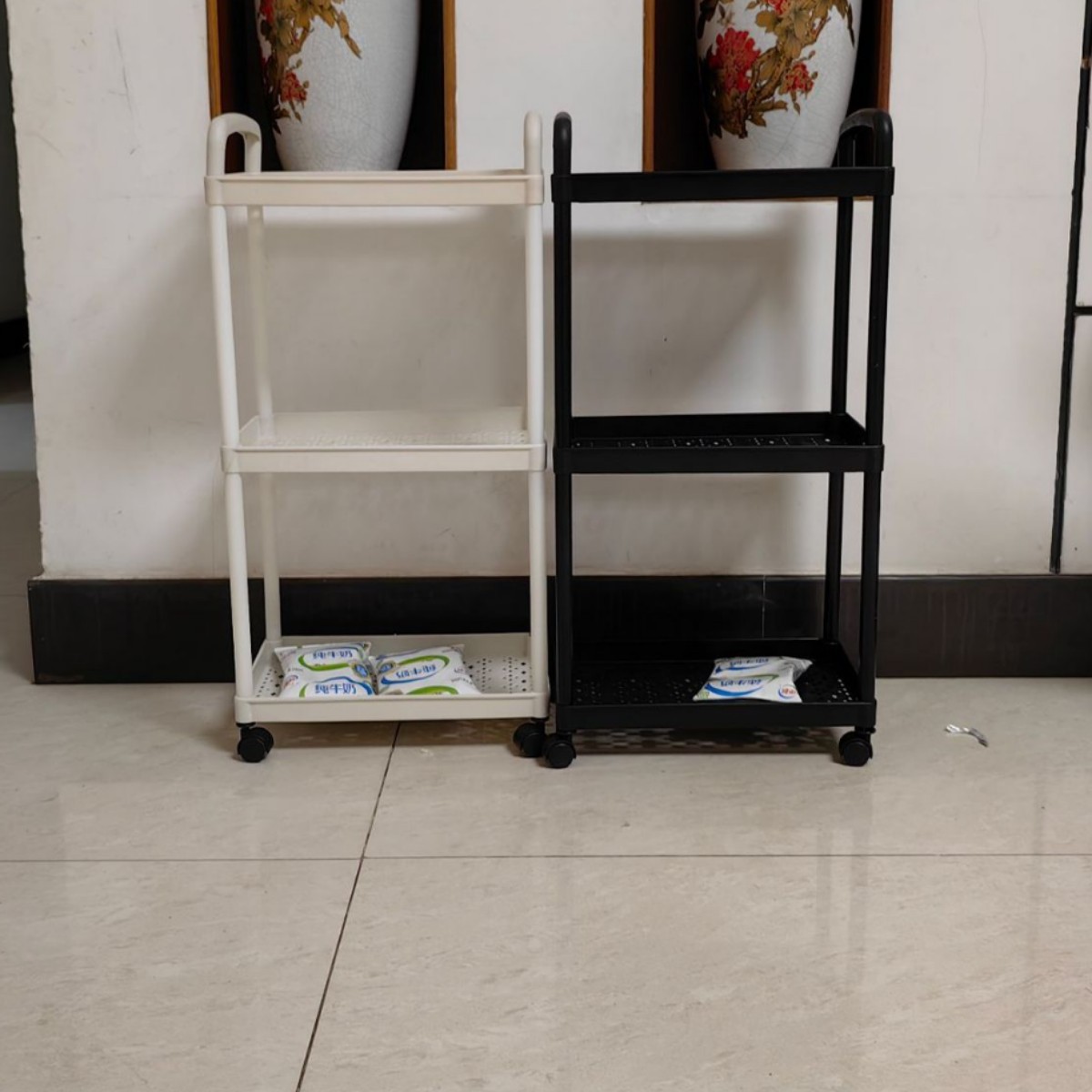 移動物棚床置きキッチン多層カート浴室トイレベッドサイドスナック収納物置本棚