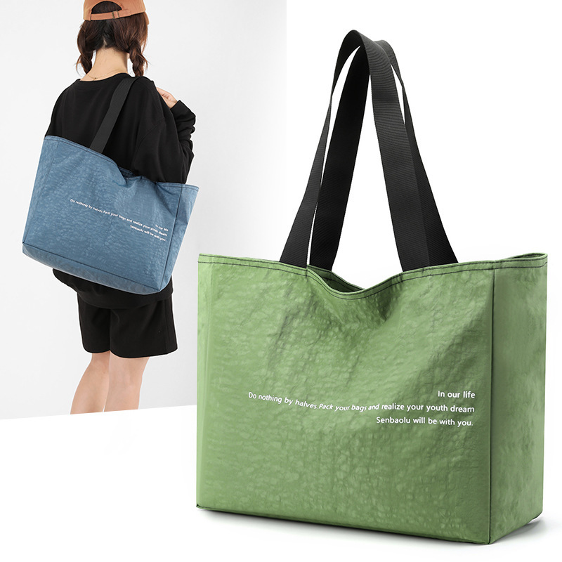 Special Offer Spring New Korean Style Letter Print Shoulder Bag Simple Large Capacity Tote Bag Business Commuter Handbag