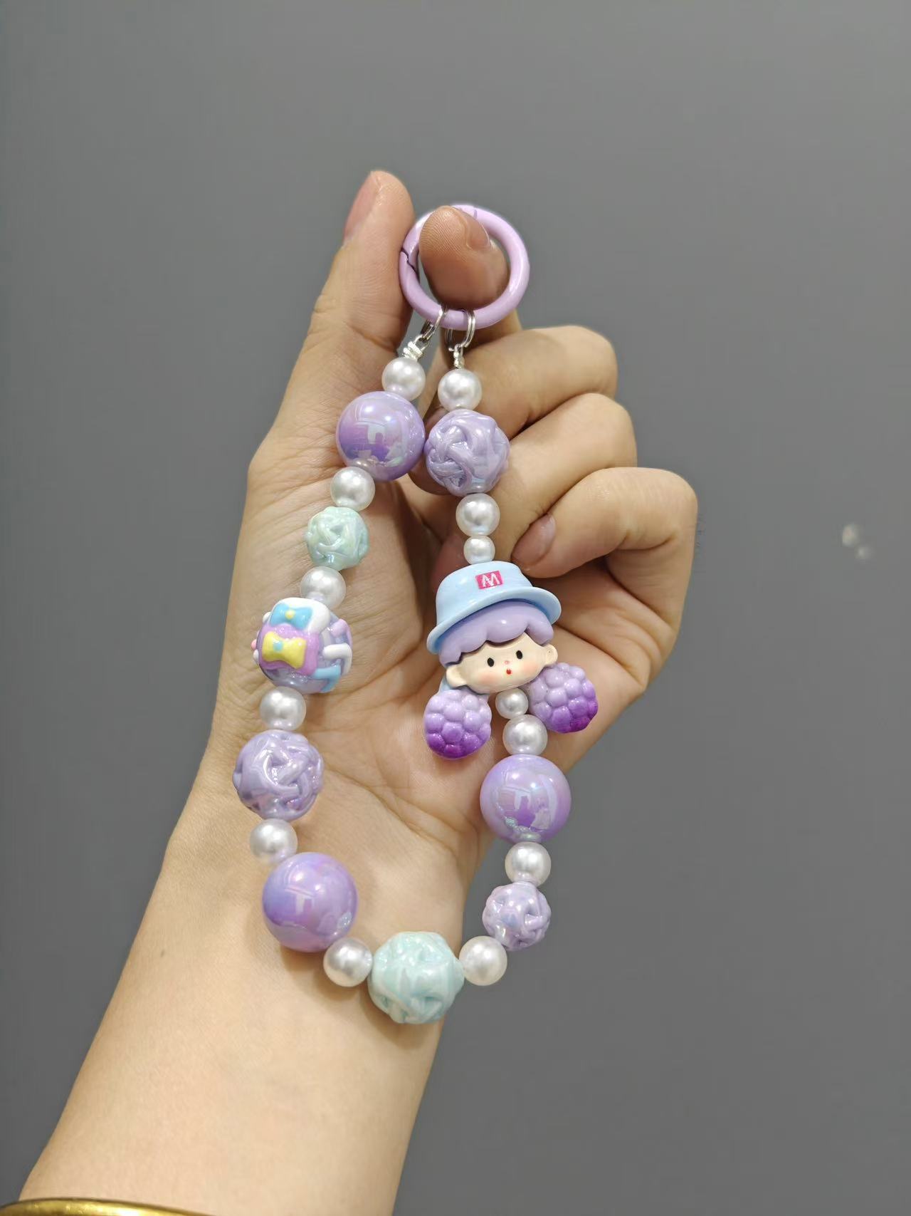 Cadena colgante hermana de palomitas de maíz-púrpura