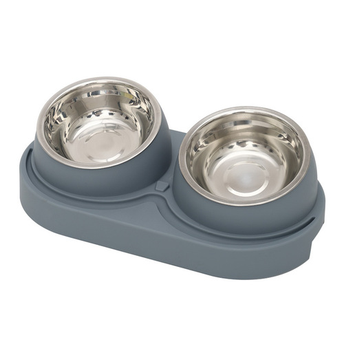 Cat bowl, dog food bowl, double bowl, dog bowl, rice bowl, cat rice bowl, inclined mouth, anti-tipping water bowl, cat food bowl, pet supplies