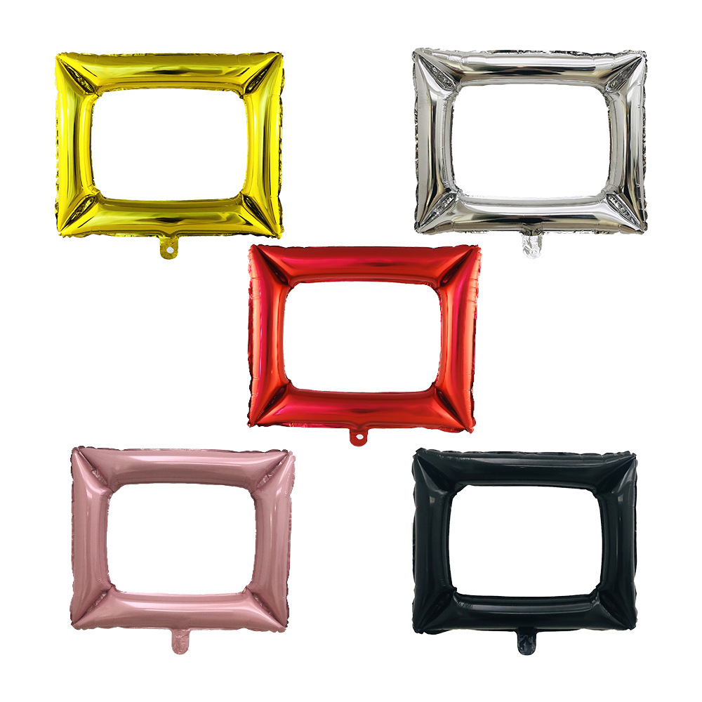 Cross-border new product gold photo frame props aluminum foil balloons Birthday party photo props decoration arrangement