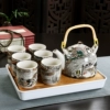 Qingming Shanghe Tu, с белой тарелкой, 8 шт.