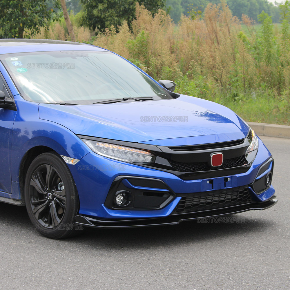 Suitable for 2016-2020 Honda Civic 10 Tenth Generation Hatchback Edition Modified Front Shovel Front Bumper Front Lip Lower Lip