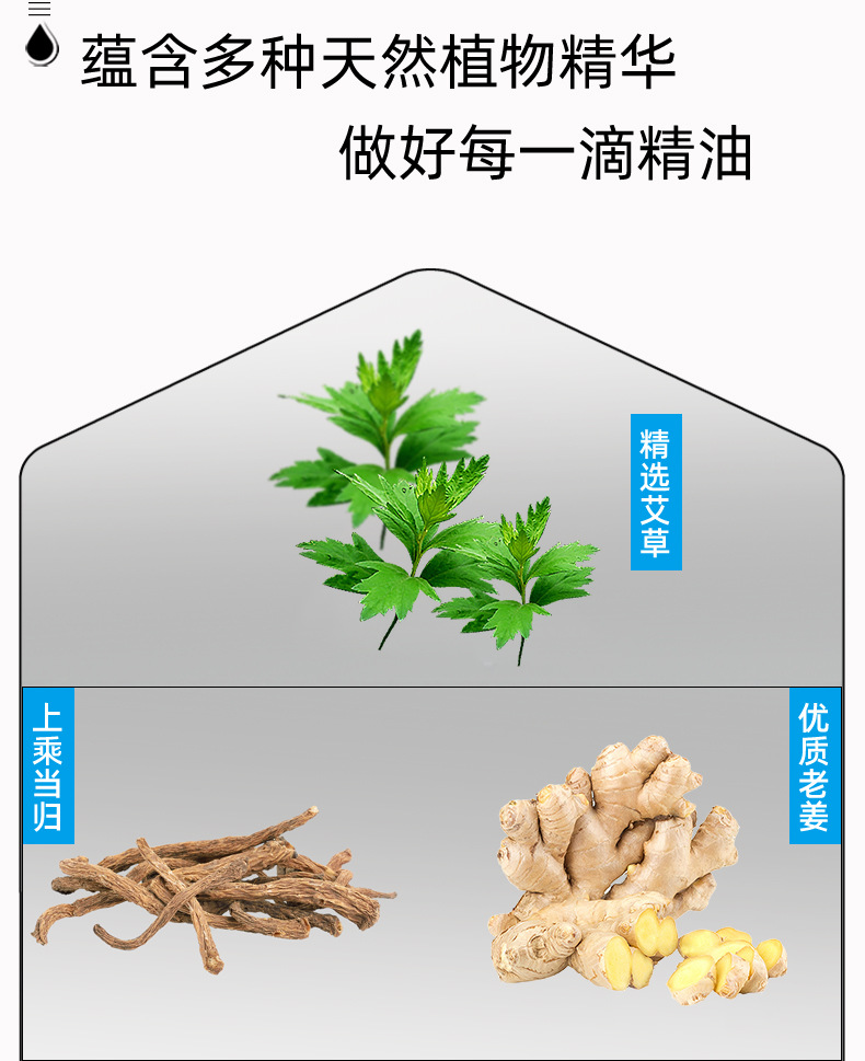 Mugwort Massage Essential Oil Large Bottle Meridian Scraping Massage Open Back Body Care Mugwort Oil Wholesale Heating Massage Oil detail image 12