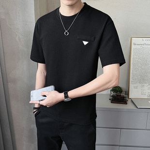 Shop Owner Style Summer Short-Sleeved T-Shirt for Men 2025 New Men's T-Shirt B8715