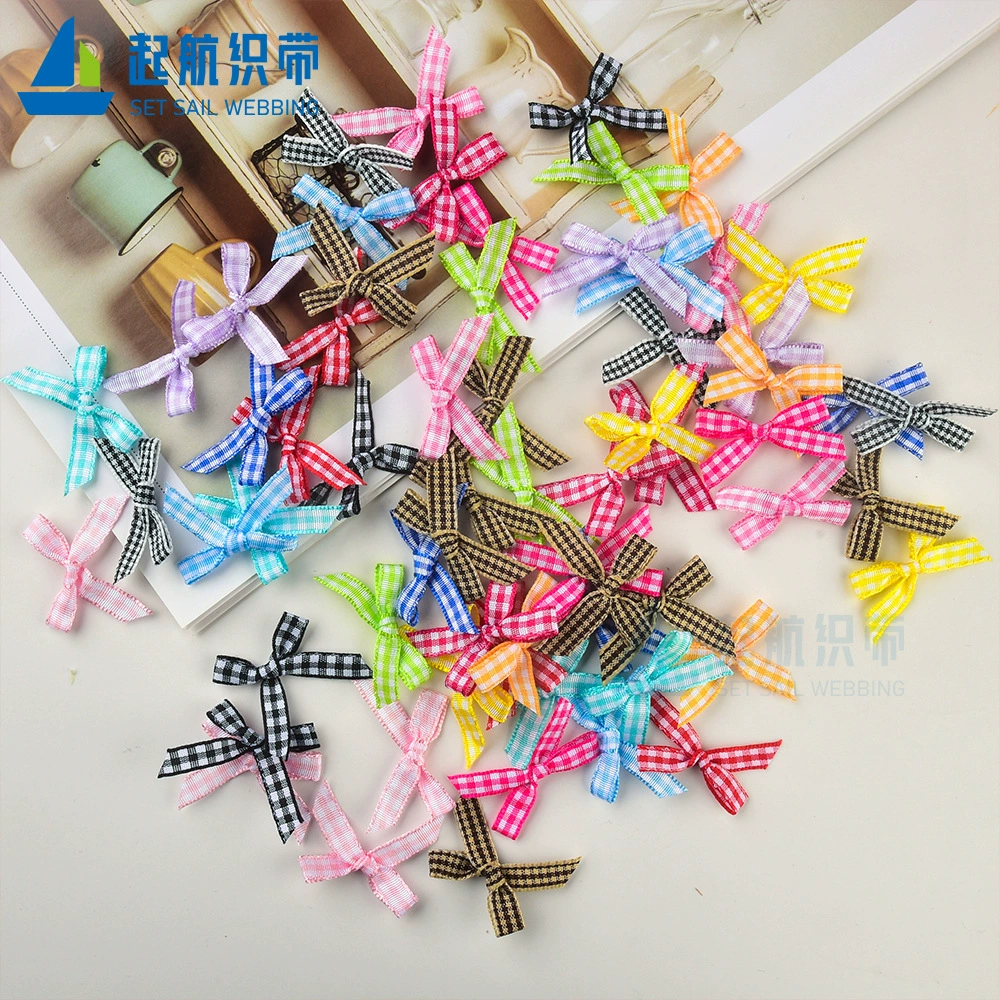 2 шотландских галстука в клетку с маленьким бантом аксессуары для нижнего белья лента маленький цветок Готовые Аксессуары для банта