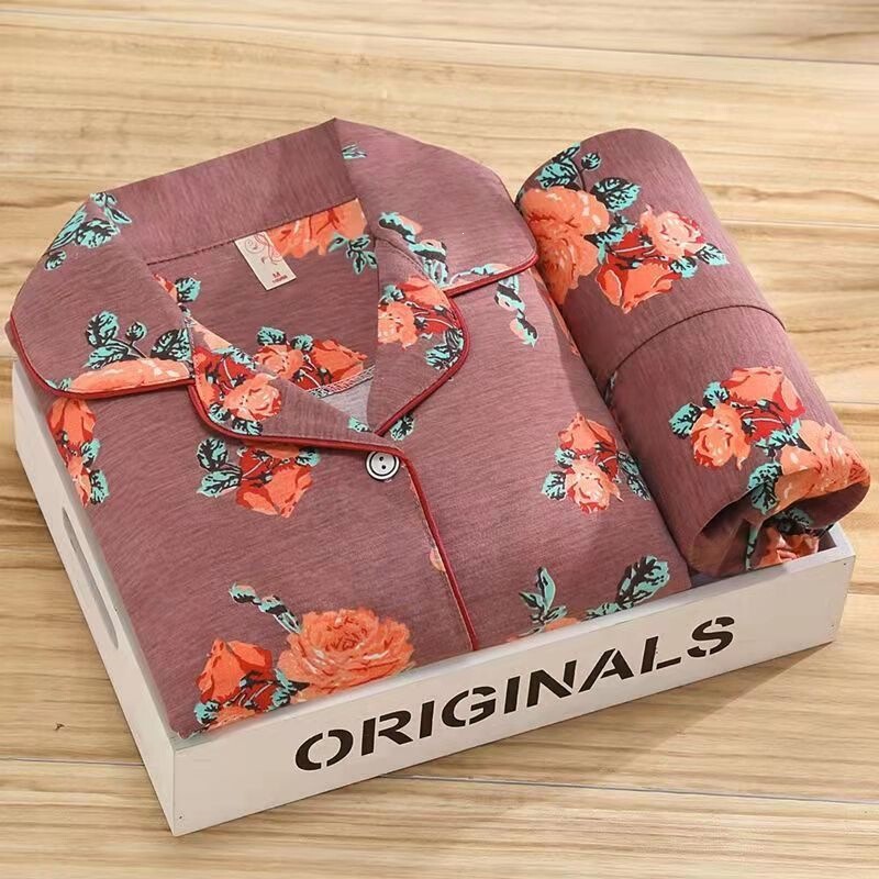100 High-End Women's Pajamas, Spring and Autumn Long-Sleeved Casual Suits, New Winter and Summer Plus Size Women's Loose Home Clothes