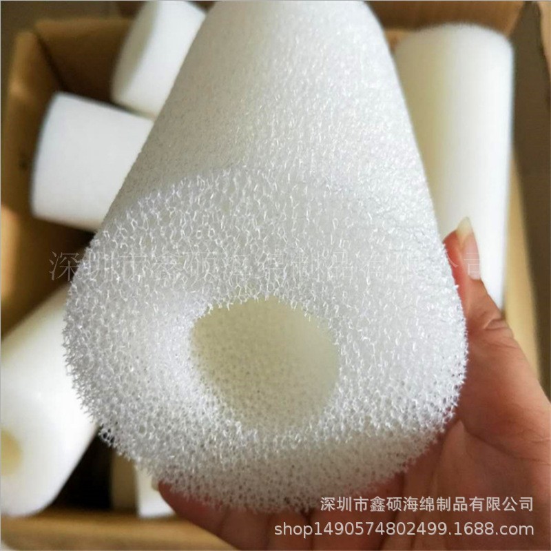 白色35ppi过滤棉空心管 黑色阻燃过滤棉片材 活性炭过滤棉片