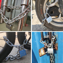 鐵鏈子帶鎖加粗鏈條防盜防撬剪摩托三輪自行車電瓶車掛鎖家用門鎖