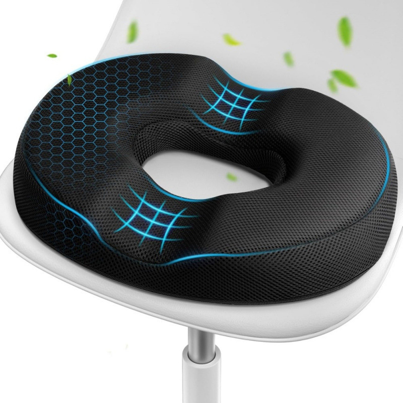 Cross-Border Double Concave Cushion Slow Rebound O-Shaped Hollow Cushion Donut Cushion Memory Foam Sedentary Slowing Arm Pad
