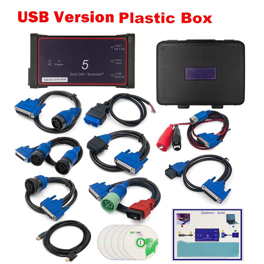 跨境DPA5 Truck Diagnostic Tool 卡车拖车检测仪不带蓝牙胶箱装