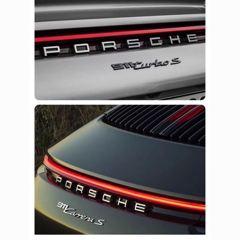Porsche lettering, new 911 Carrera rear lettering, Taycan lettering sticker, turbo 4S, 992 lettering