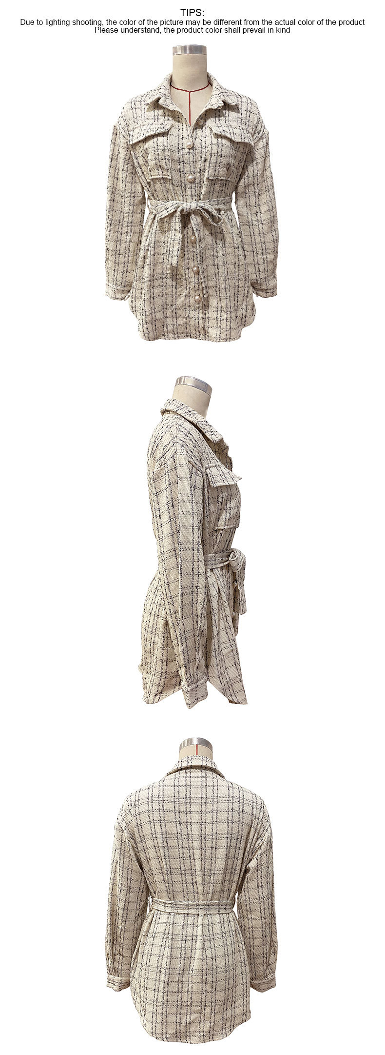 autumn and winter new fashion women's long plaid shirt jacket_voghion.com