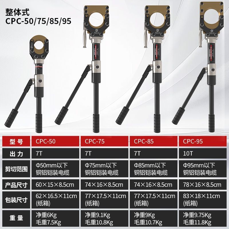Cable hidráulico tijeras Cable clip Cable clip eléctrico CPC - 50 / 75 / 85 / 95 armadura clip clip clip