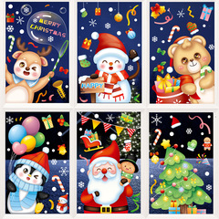 クリスマス装飾雪花ステッカークリスマスツリー老人雪だるまヘラジカ窓貼りパーティー用品クリスマスステッカー静電気