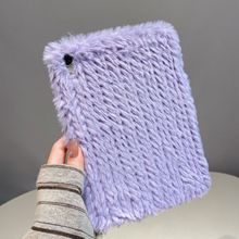 简约纯色毛绒适用iPadPro2024保护壳23/22mini版平板三星vivo定制