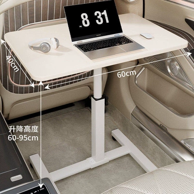 Laptop, and Computer Use, Car table board - white-6040-no-gear-bar-white-frame-liftable-suitable-for-small-cars