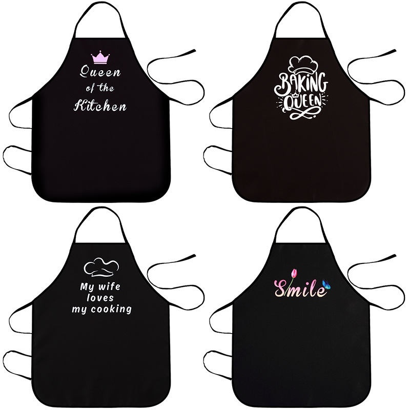 Fábrica de suministro transfronterizo de cocina para el hogar delantal de cocina a prueba de aceite impermeable cintura delgada de las mujeres abrigo transpirable impresión de los hombres