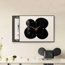 现代简约电表箱装饰画花瓣遮挡液压餐厅遮挡箱电闸箱客厅钟表挂画