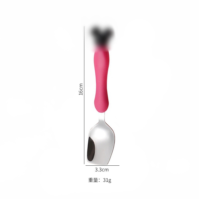 큰 스푼 [분홍색 손잡이]