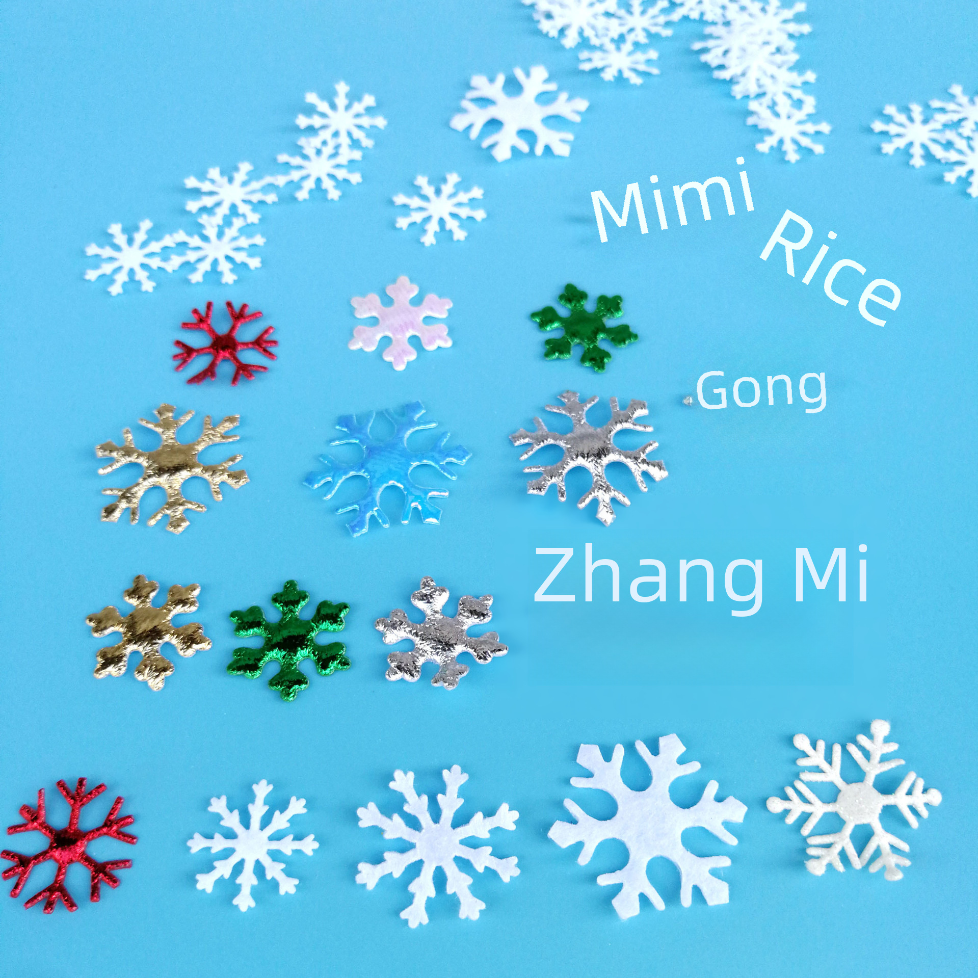 Christmas Holiday Snowflake Christmas tree decoration wedding party ice and snow throwing confetti diy handmade Christmas decoration_voghion.com