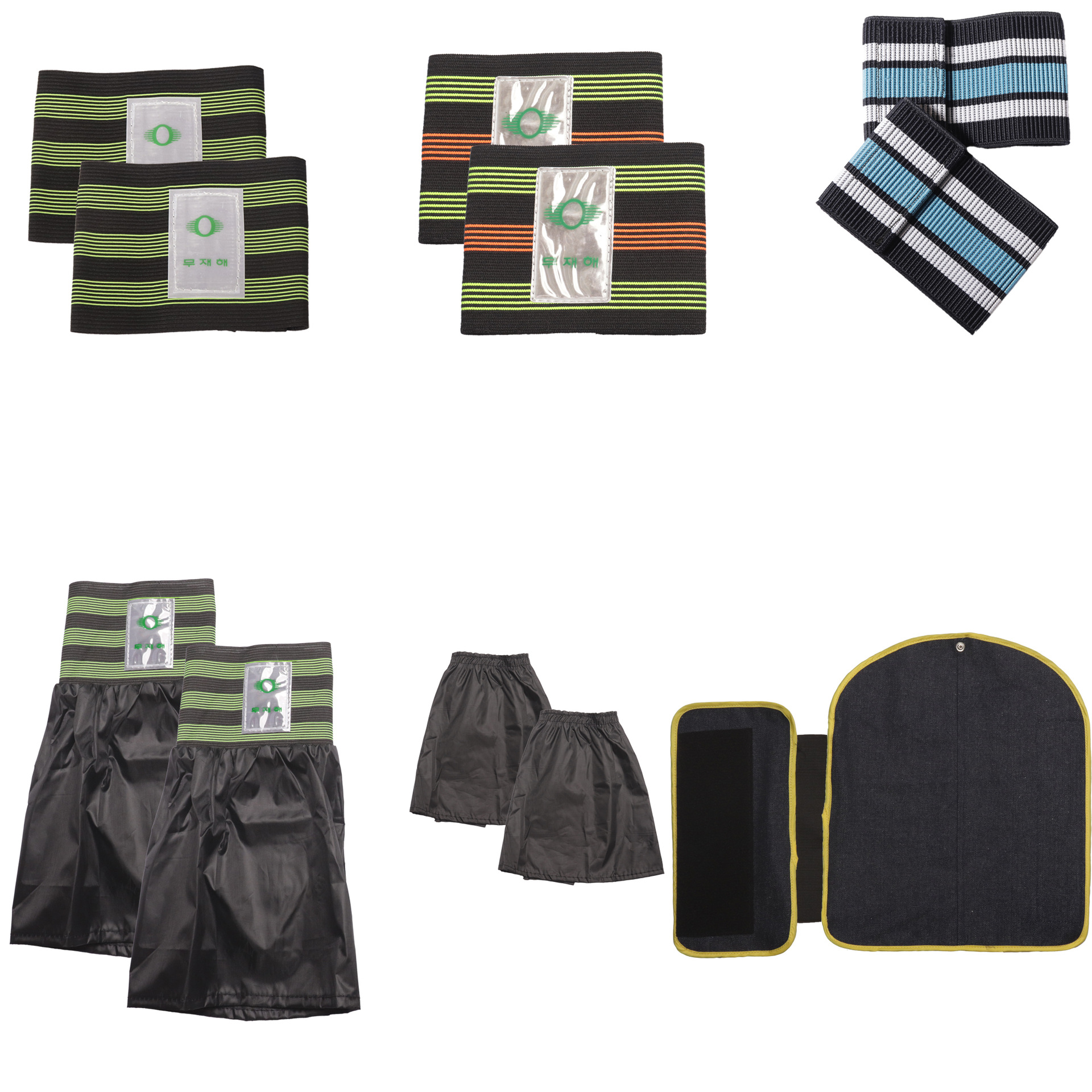 Korean Leggings, Gaiters, Gaiters, Three Green, Two Green and One Red, Cloth Leggings, Light Cloth Leggings, Welding Cowboy Leggings