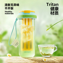 夏の屋外大容量耐高温プラスチックカップ男女携帯ストローカップ学生の学校卸売り
