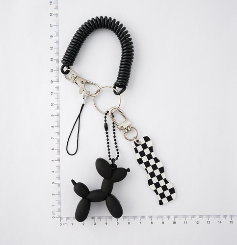 Xiaohongshu black and white checkered Internet celebrity bag pendant doll doll bag pendant school bag pendant