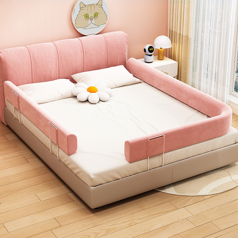 Baby Bed Rail Guardrail Soft-Packed Bed Guardrail Baby Bed Guardrail Anti-Fall Multi-Sided Bed Side for Kidsren