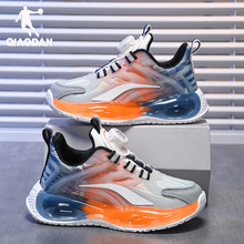 乔丹男童篮球鞋新款小学生中大童皮面防水男孩加绒防滑运动跑步鞋