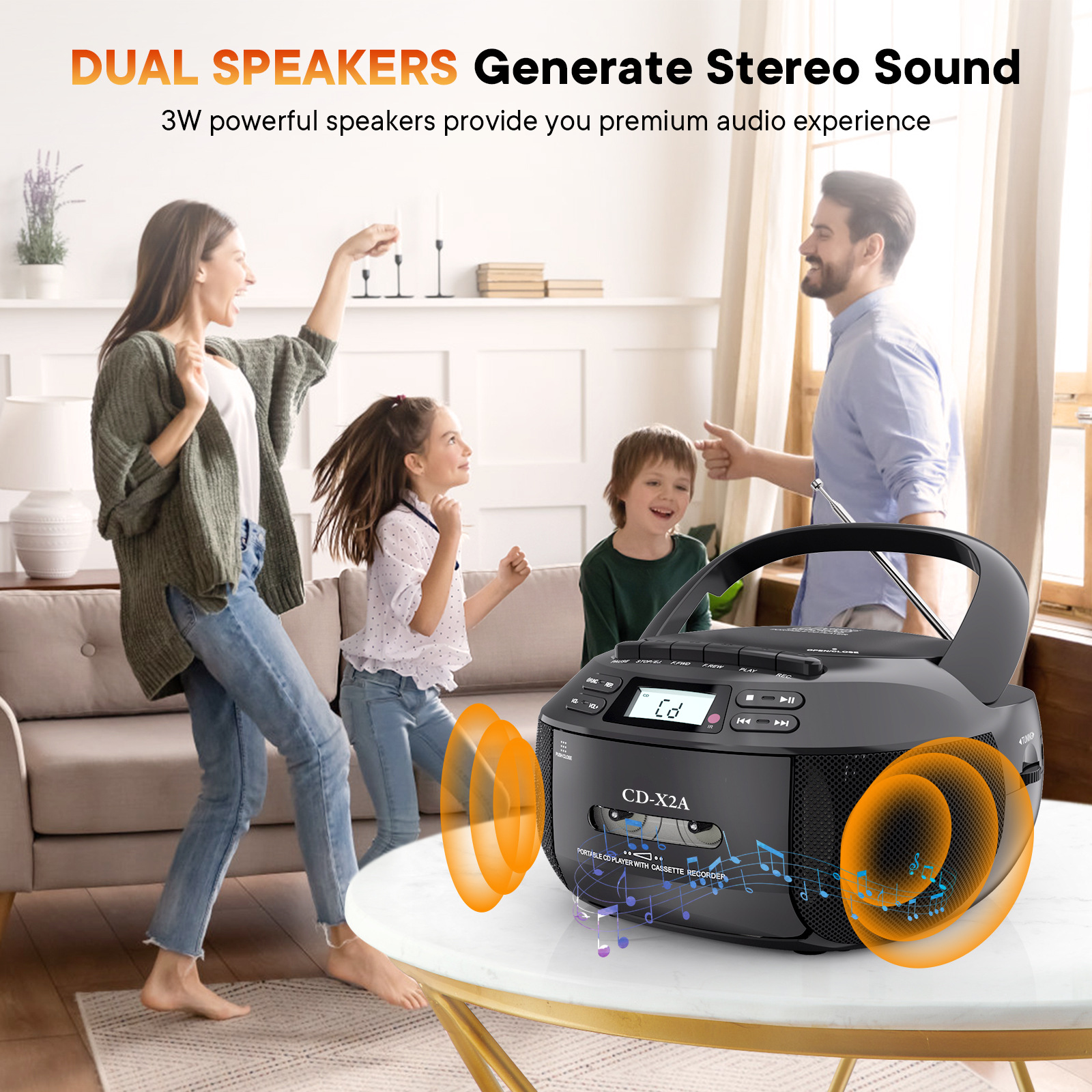 クロスボーダー テープ プレーヤー CD プレーヤー Bluetooth CD プレーヤー ラジオ U ディスク MP3 音楽プレーヤー CD ラジカセ