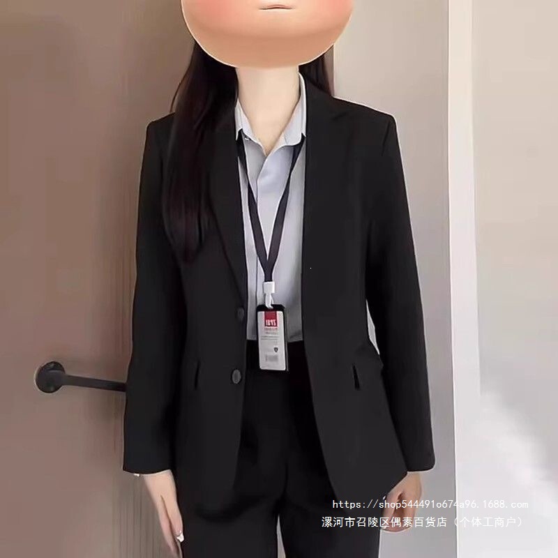 2026 black suit, spring/autumn blazer, professional attire, suitable for college students, interview outfit, elegant workwear, women's top 2026 black suit, spring/autumn blazer, professional attire, suitable for college students, interview outfit, elegant workwear, women's top