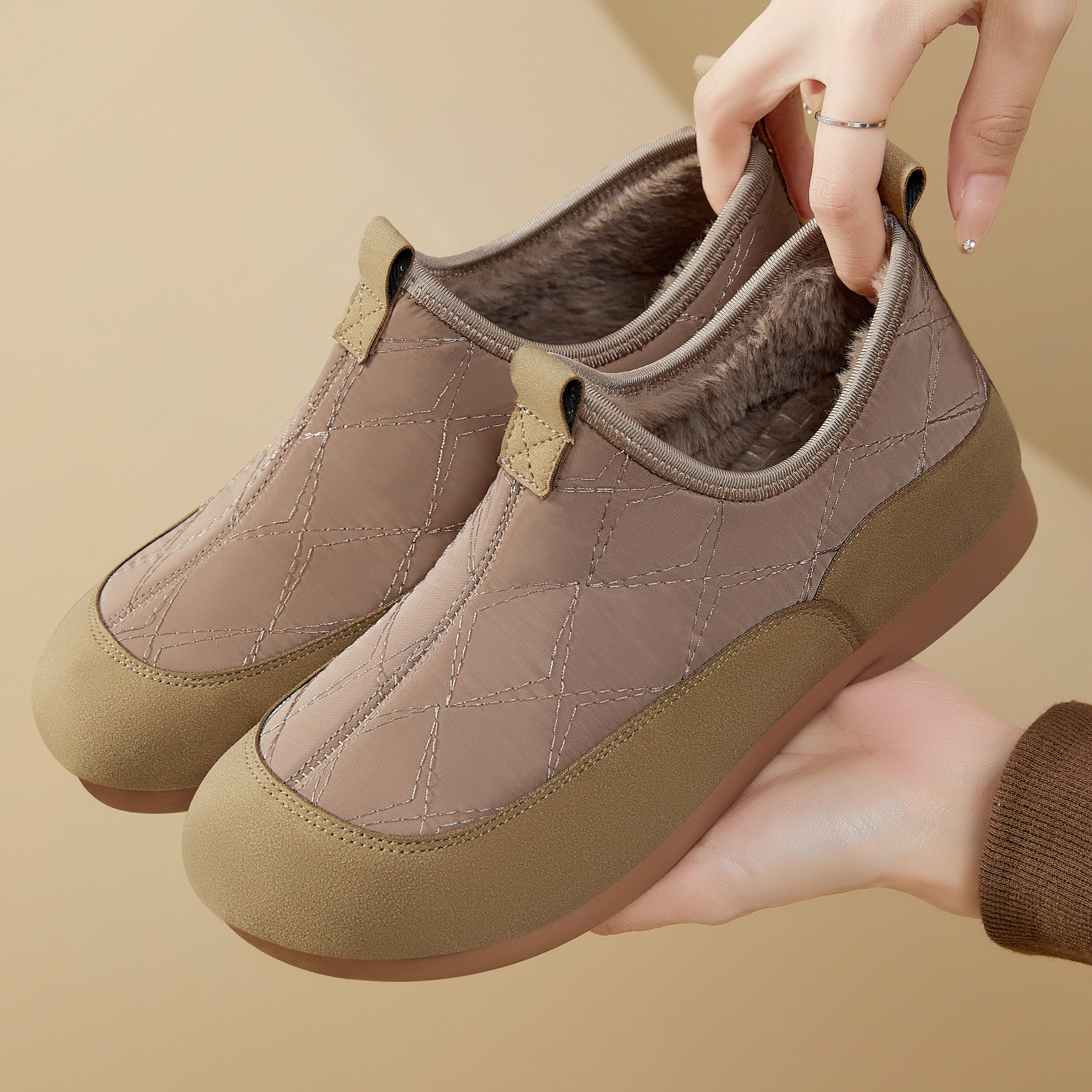 Zapatos de algodón para mujeres 2026 nuevas botas de nieve de invierno más gruesas y cómodas botas de algodón cálidas