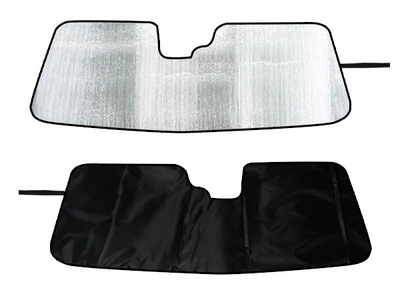 Black and silver sunshade for 2123 Ford Bronco, front windshield sunshade, sun protection car sunshade (Sun shade) - 140-cm-length-x-45-cm-width-ford-mustang