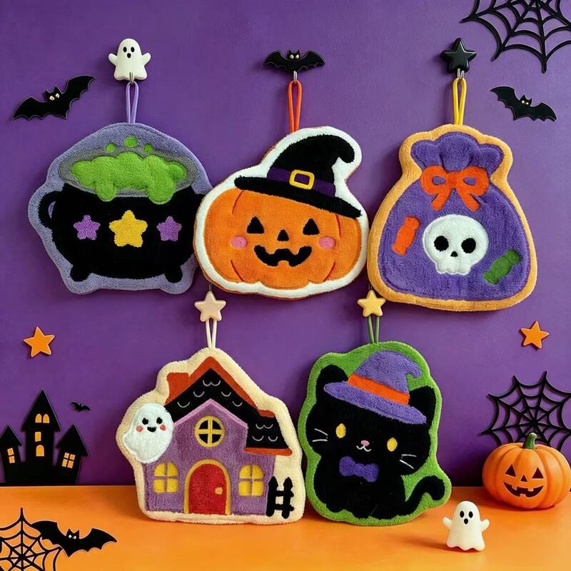 Magical Halloween Cute Dopamine Embroidered Hand Towel, Kitchen Hangable, Non-Shedding, Super Absorbent Hand Towel Magical Halloween Cute Dopamine Embroidered Hand Towel, Kitchen Hangable, Non-Shedding, Super Absorbent Hand Towel