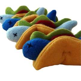 跨境热卖猫薄荷宠物玩具鱼炸玉米饼毛绒玩具