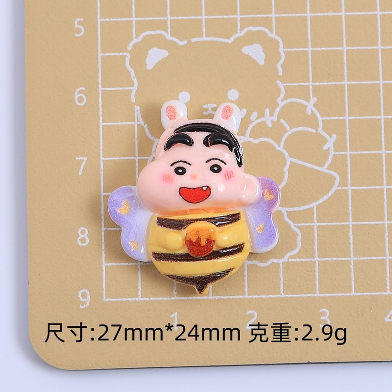 かわいい蜂しんちゃん漫画手作り diy ジュエリークリエイティブワニ靴バックル素材クリーム接着剤樹脂小物アクセサリー|undefined