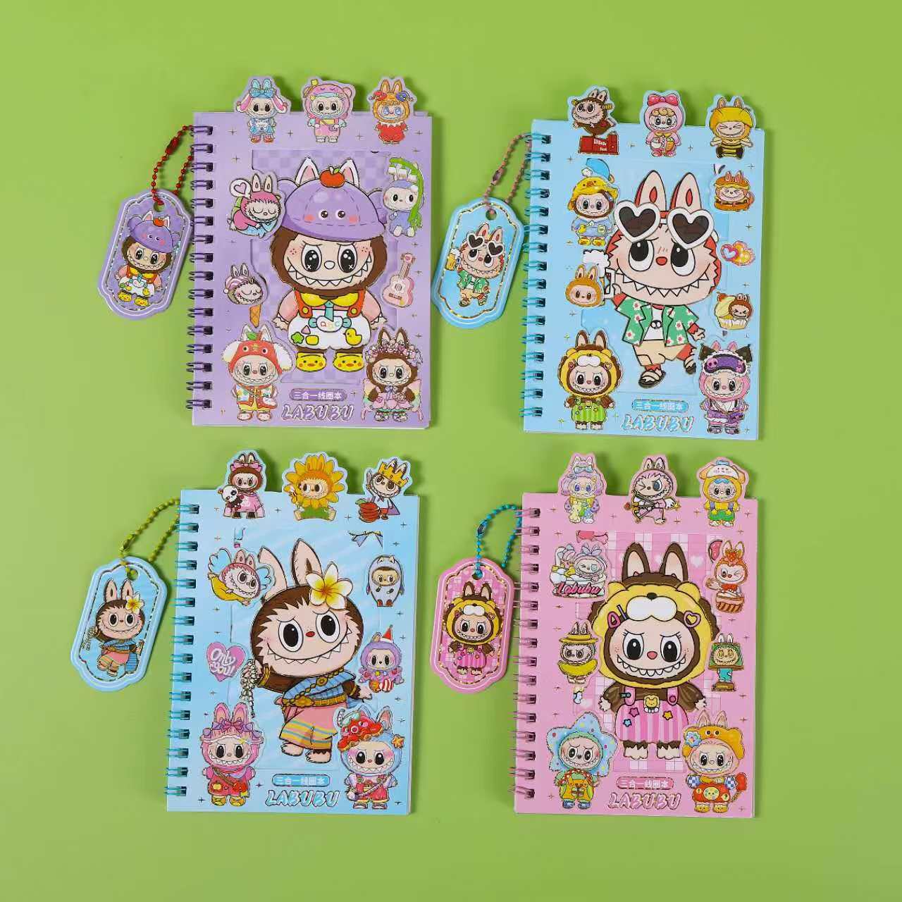 さつまいもシリーズかわいい手帳三合一線巻本27枚素材本24入箱入り手帳素材貼り