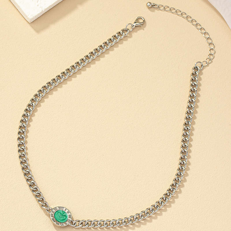 Lina collar retro de turquesa para mujer estilo coreano_voghion.com