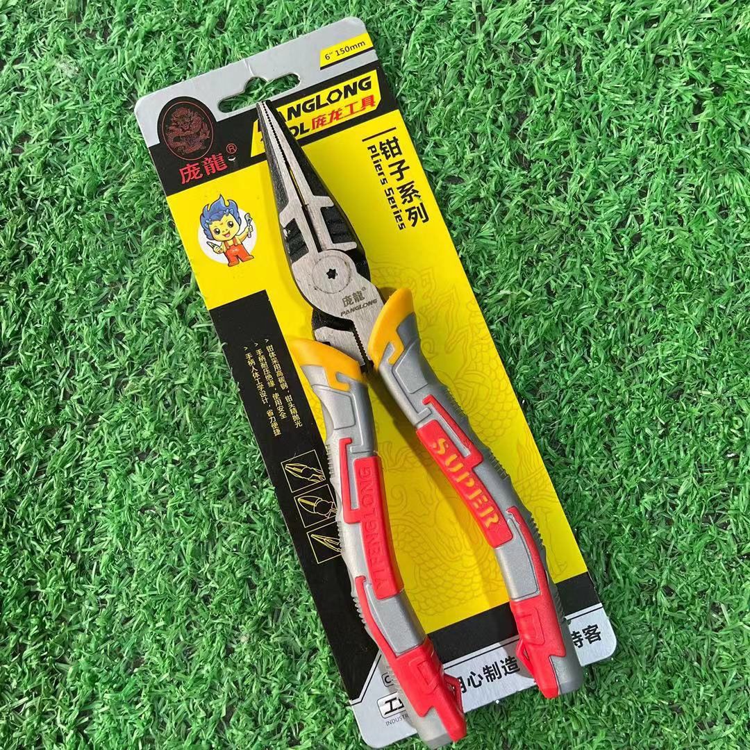 Pang Long marca alicates de alambre de acero al cromo vanadio multiusos Pelacables alicates diagonales puntiagudos de ahorro de mano de obra alicates eléctricos multiusos