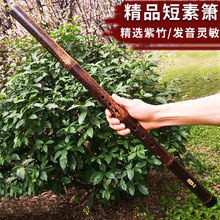 紫竹一节短萧古风古萧专业演奏洞箫八孔成人初学入门素萧新手乐器