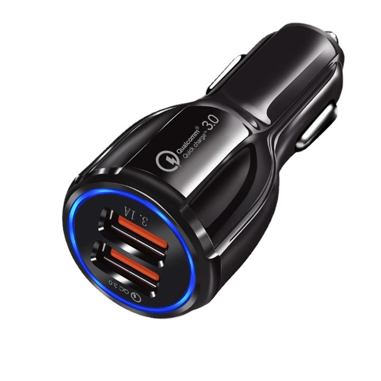 Qc3.0 быстрая зарядка для автомобиля, держатель зарядного устройства 3.1A, двойной USB для зарядки мобильного телефона