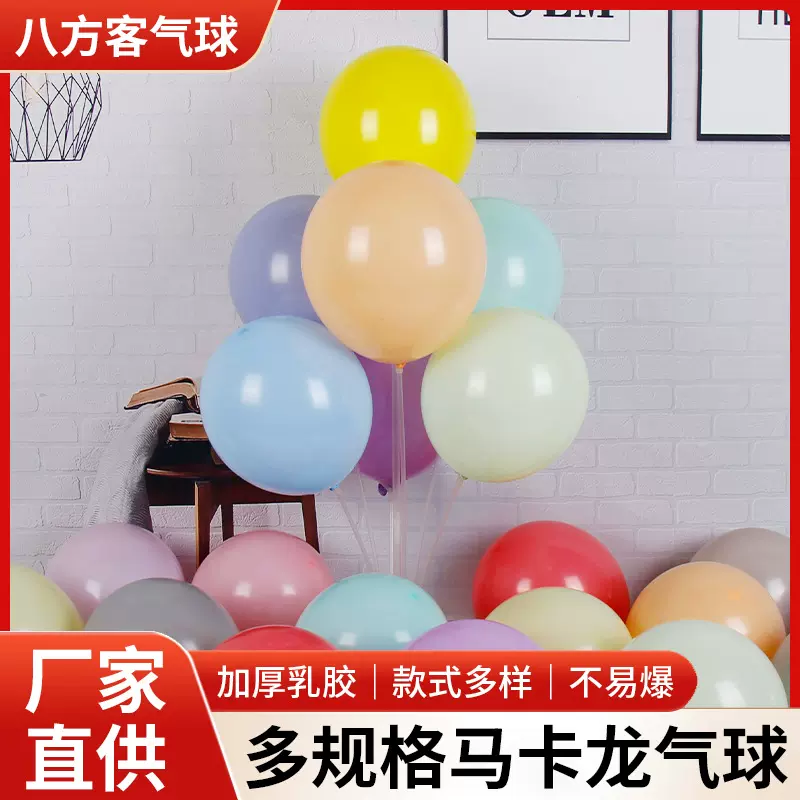 马卡龙气球5寸10寸12寸18寸生日派对布置结婚跨境套装气球批发