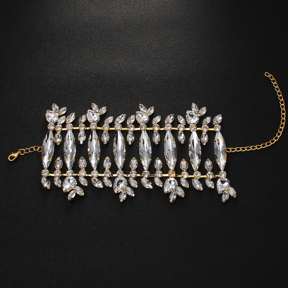 Brazalete geométrico bohemio exagerado brazalete de diamante accesorios de baile personalidad Brazalete mujer